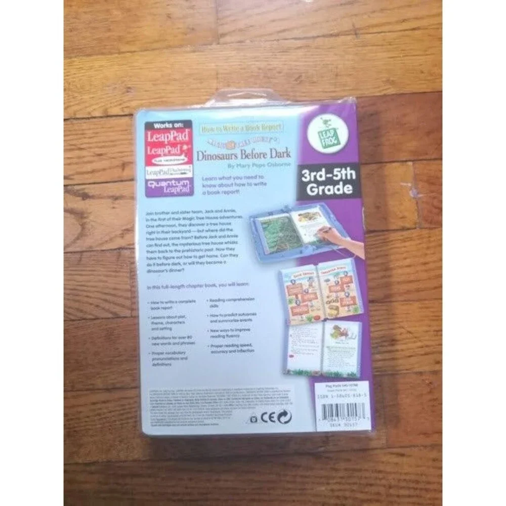 Quantum LeapFrog Leap Pad Dinosaurs Before Dark Book & Cartridge GRADES 3-5